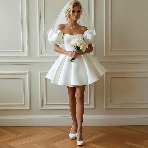 Dream Pairs Women's White-pu Polyurethane (PU) Close Toe Low Kitten Heels Pump - Picture 5 of 7